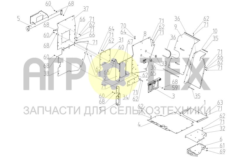 Чертеж Перегородки (РСМ-120.56.07.000Ф)